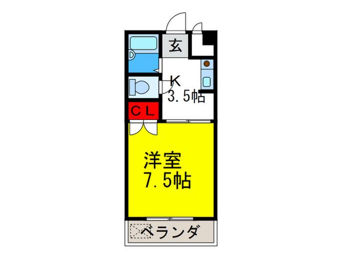 アート千里(1K/3階)の間取り写真