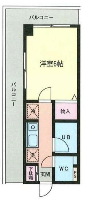 アメニティ(1K/2階)の間取り写真