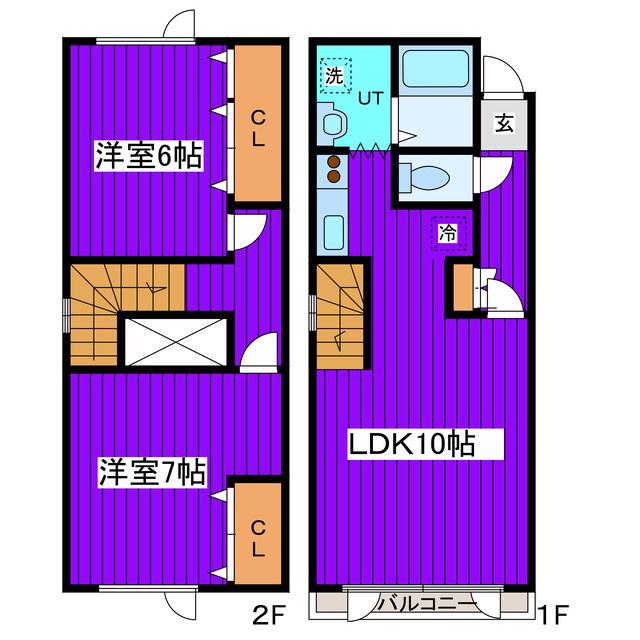 トレビアン35(2LDK/1階)の間取り写真