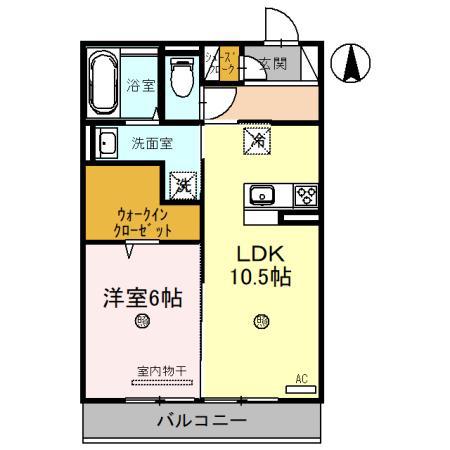 グランデ(1LDK/1階)の間取り写真