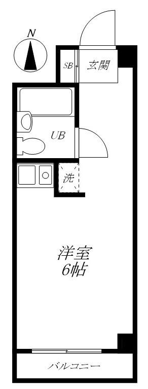 ライオンズマンション八王子第2(ワンルーム/4階)の間取り写真