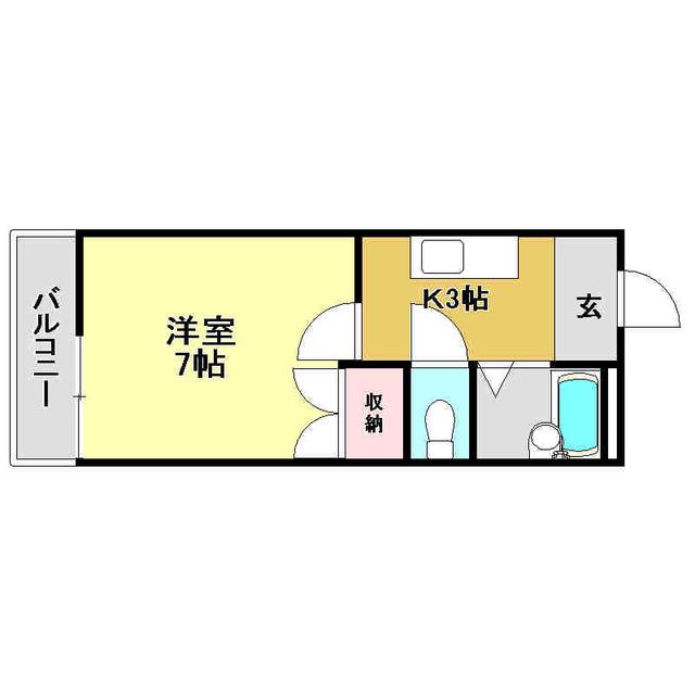 コーポ吉本(1K/1階)の間取り写真