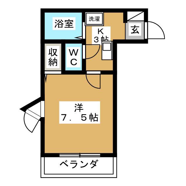 プレジオ馬込(1K/2階)の間取り写真