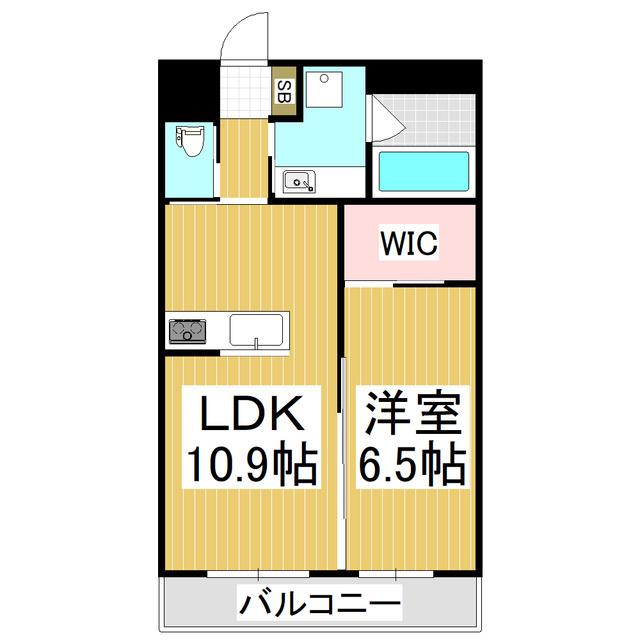 マンションブロッサム(1LDK/1階)の間取り写真