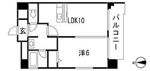 グランドレジデンスK(1LDK/3階)の間取り写真
