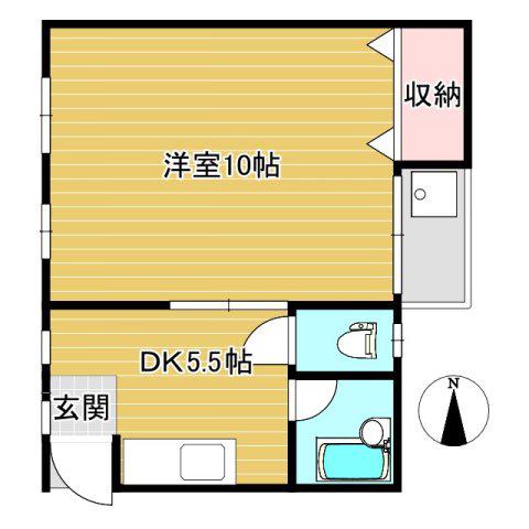 HOUSE OF FOREST(1DK/2階)の間取り写真