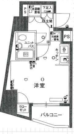 スカイコート大塚(ワンルーム/4階)の間取り写真
