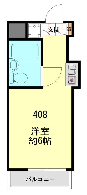 トップ三軒茶屋第4(ワンルーム/4階)の間取り写真