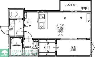 KEIAI RESIDENCE 大和田VI(1LDK/3階)の間取り写真
