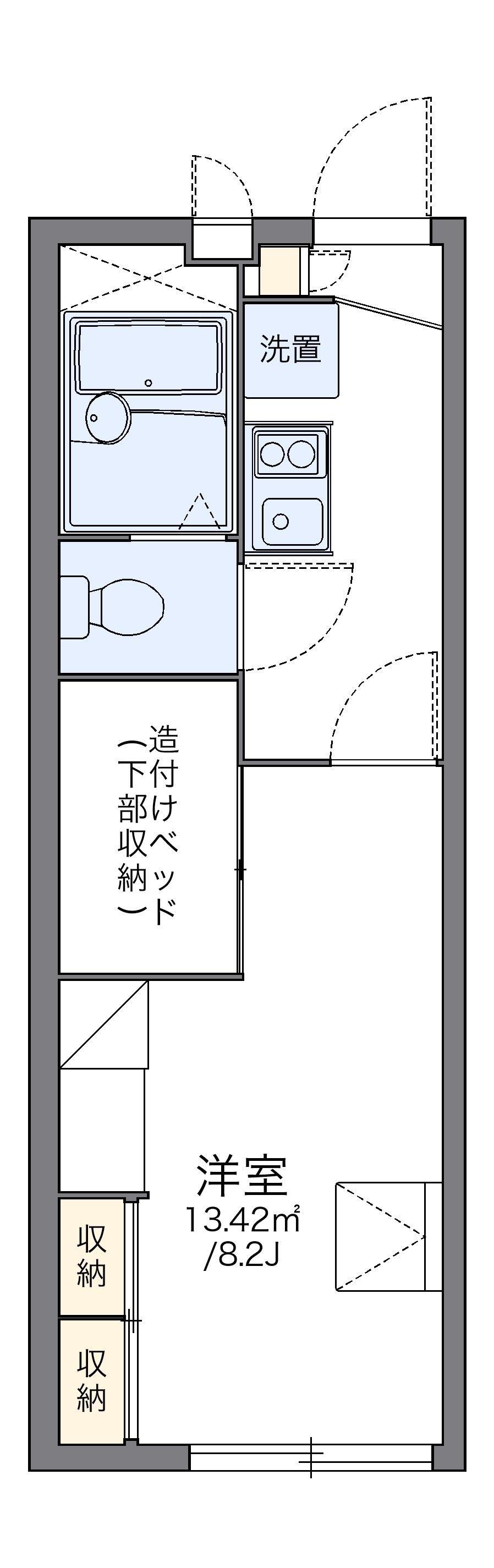 レオパレスエスポワール(1K/2階)の間取り写真