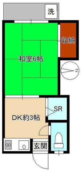 山内ビル(1K/3階)の間取り写真