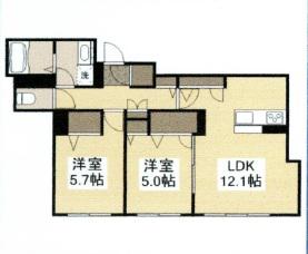 ファーストクラブ(2LDK/1階)の間取り写真