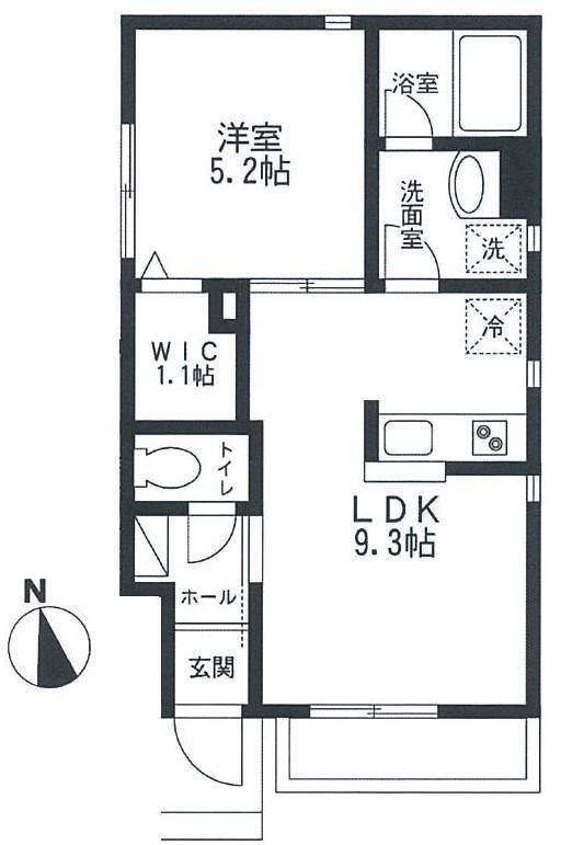SKY TERRACE スカイテラス(1LDK/1階)の間取り写真