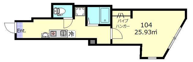 フェリス町屋(1K/1階)の間取り写真