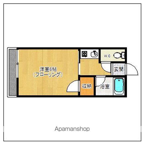 ルミエール友丘(1K/2階)の間取り写真