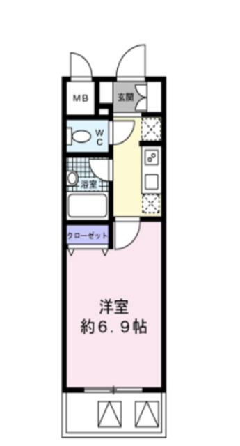 N′Sコート139REX新橋(1K/11階)の間取り写真