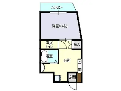 ウェイク文京台105号(1K/1階)の間取り写真