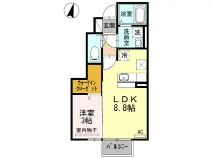 ベストハウス 101(1LDK/1階)の間取り写真