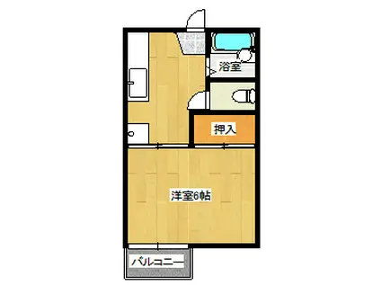 藤田コーポ I(1K/2階)の間取り写真