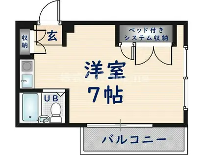 長瀬駅前マンション(ワンルーム/1階)の間取り写真