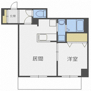 VILLA NORTE23(1LDK/7階)の間取り写真