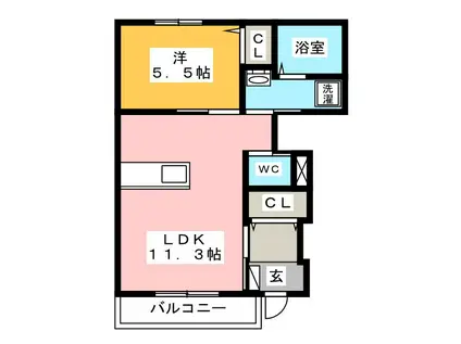 ＪＲ東海道本線 大垣駅 徒歩43分 2階建 築11年(1LDK/1階)の間取り写真