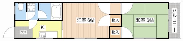 沖四 コーポMT(2K/2階)の間取り写真