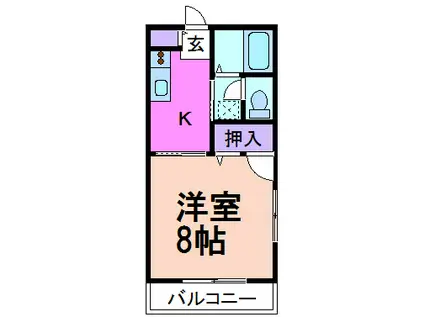 ラフォーレ・昴A(1K/1階)の間取り写真