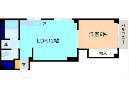 プロスパーヤマキ(1LDK/2階)の間取り写真