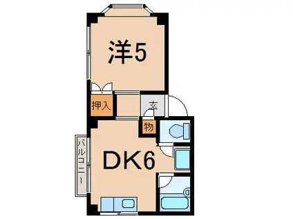 アシストオーシャン真鶴(ワンルーム/2階)の間取り写真