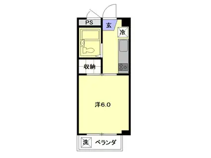 ソシアルSATOUマンション(1K/4階)の間取り写真
