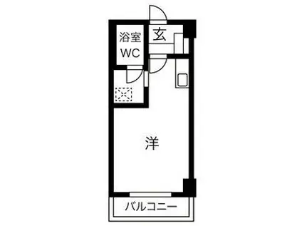 うなばらマンション2(ワンルーム/5階)の間取り写真