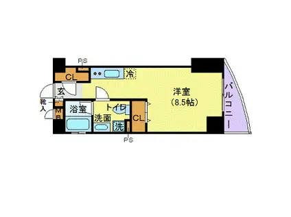 シンシア千駄木(ワンルーム/11階)の間取り写真