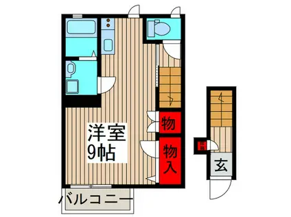 プレジール日進(ワンルーム/2階)の間取り写真