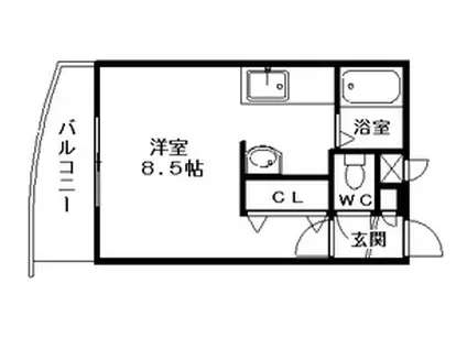 フォレスト裏参道(ワンルーム/4階)の間取り写真