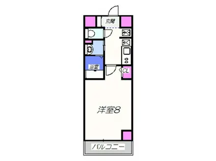 フォレストインサイド鳳(1K/10階)の間取り写真