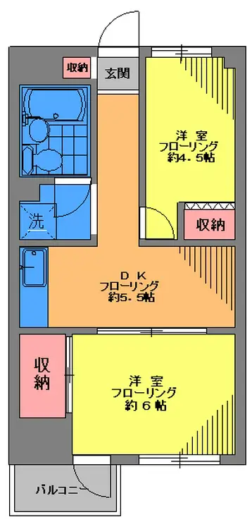 マンションアルファ不動前 2階階 間取り