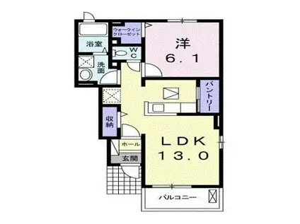 ベル エポック(1LDK/1階)の間取り写真