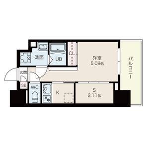エステシア上前津(1SK/9階)の間取り写真