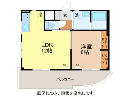 CASA-N 2号棟(1LDK/1階)の間取り写真