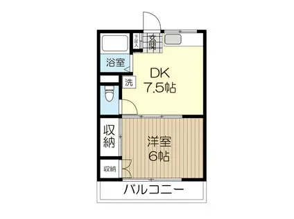 ビューラー柏木(1DK/1階)の間取り写真