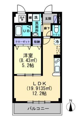 イクエーションスペース(1LDK/1階)の間取り写真