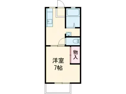 東栄ハイツ C(1DK/1階)の間取り写真