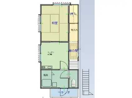メゾン松山(1K/2階)の間取り写真