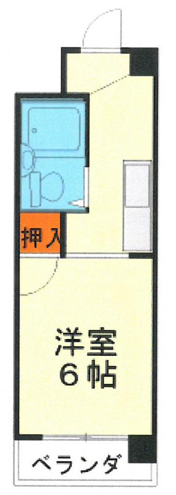 コルザ河村(1K/2階)の間取り写真