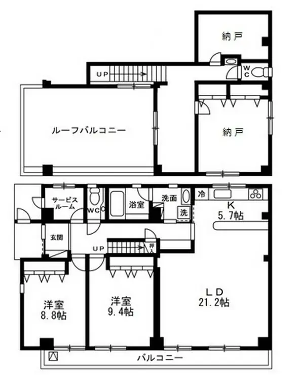 クラブリーシュ 8階階 間取り