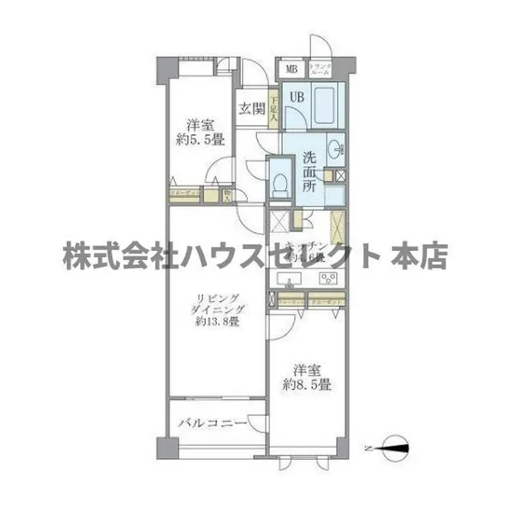 アパートメンツ東山 1階階 間取り