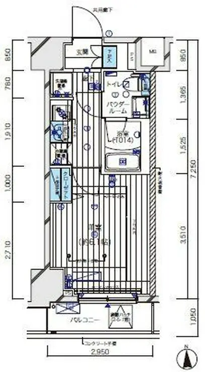 メインステージ北千住V 4階階 間取り