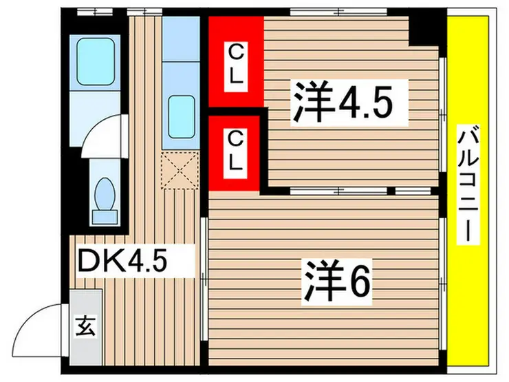 クリスNo.2アビタシオン 4階階 間取り