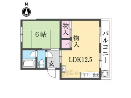 第一中村ビル(1LDK/3階)の間取り写真